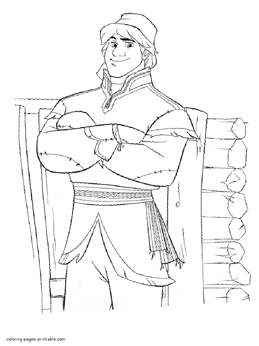 Frozen printables coloring pages. Kristoff