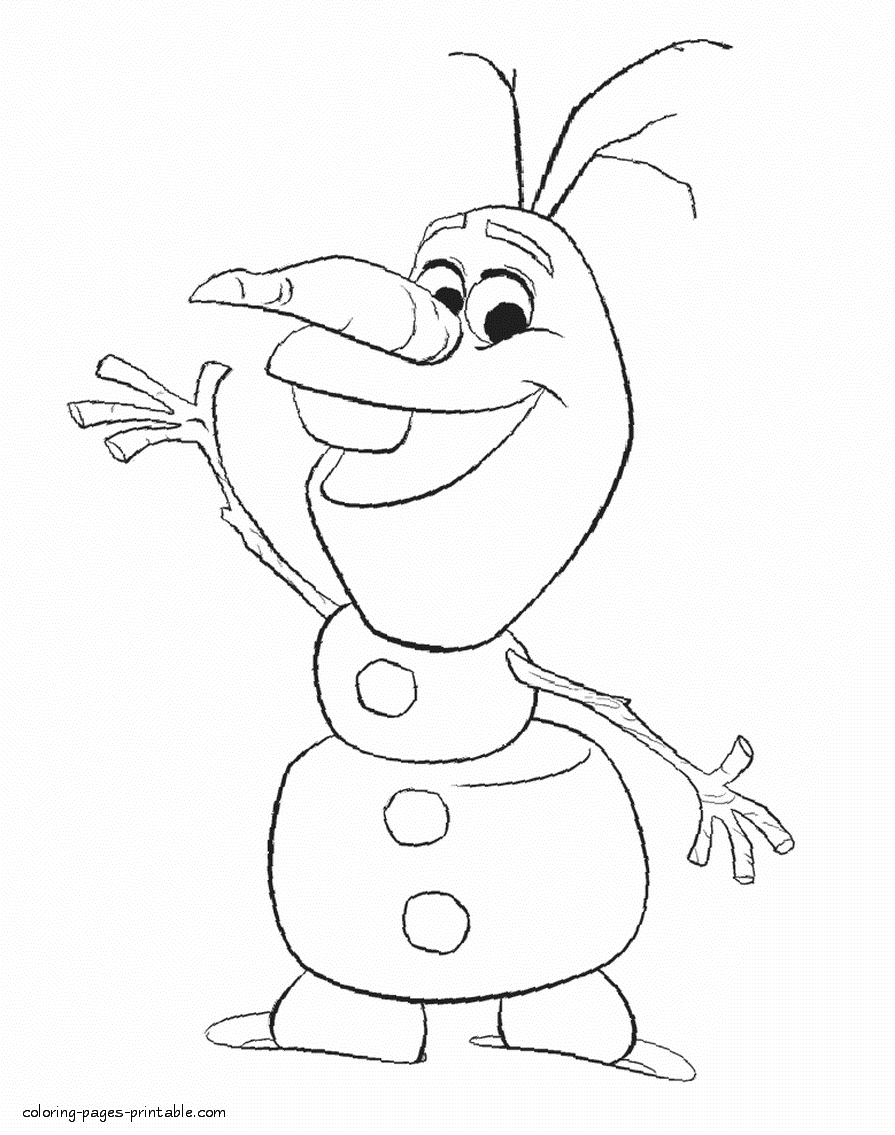 Coloring pages Olaf to print