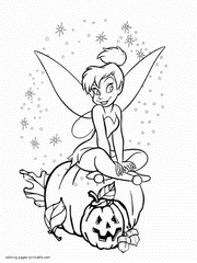 Disney Halloween Printable Coloring Pages Fairy Pumpkin Cinderella