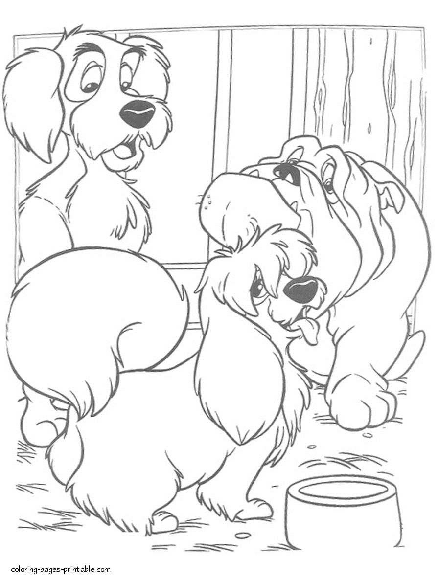 Lady and the Tramp coloring pages 39
