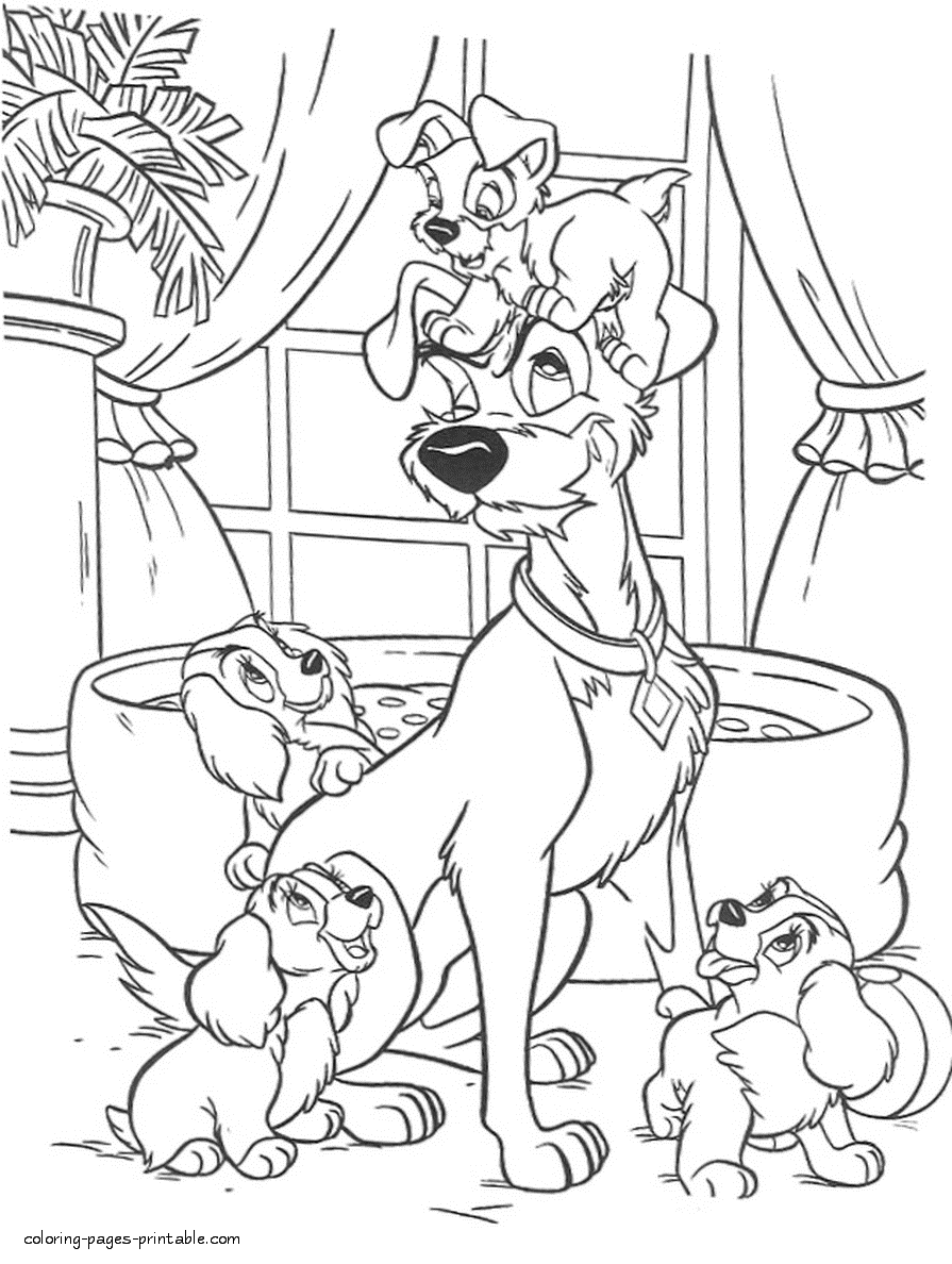 Lady and the Tramp coloring pages 44