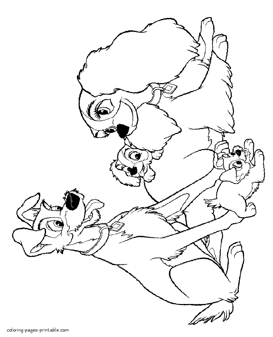 Lady and the Tramp coloring pages 58