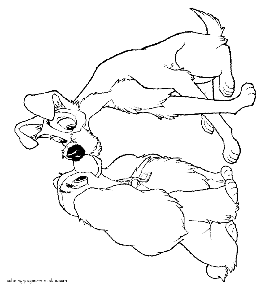 Lady and the Tramp coloring pages 60