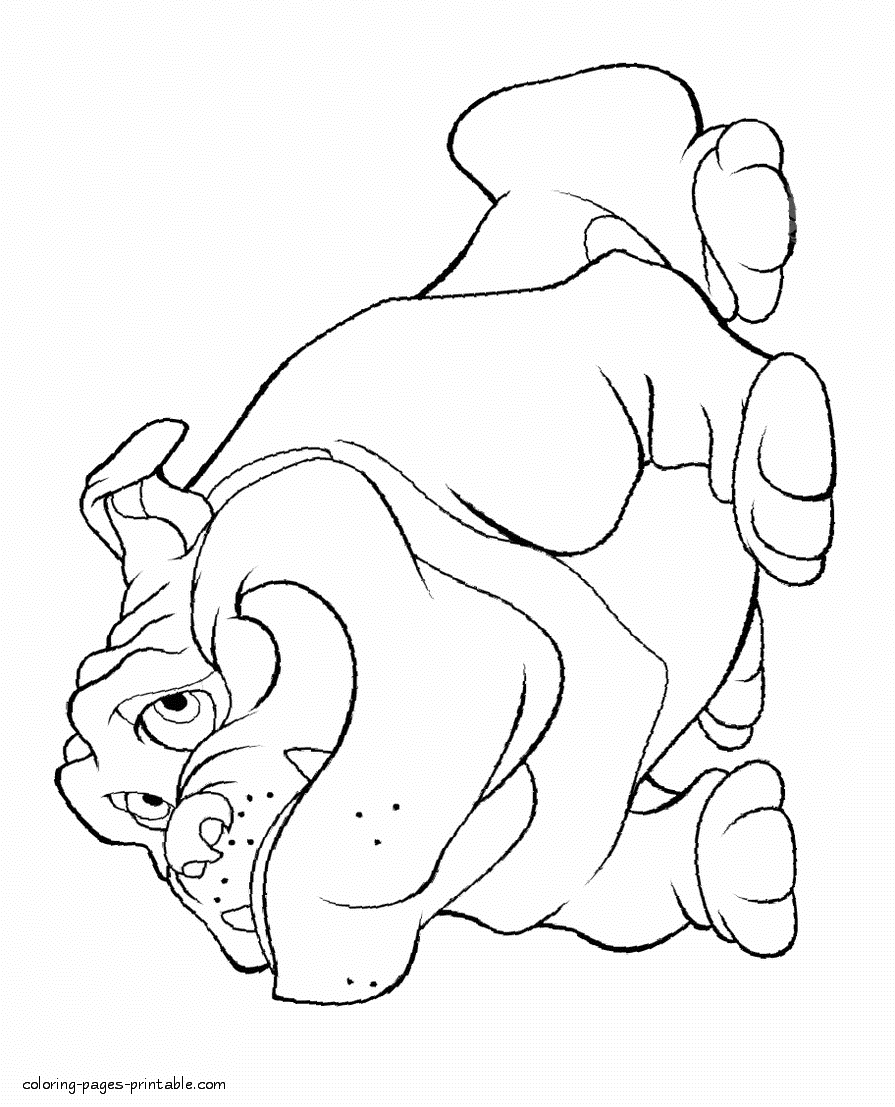 Lady and the Tramp coloring pages 7