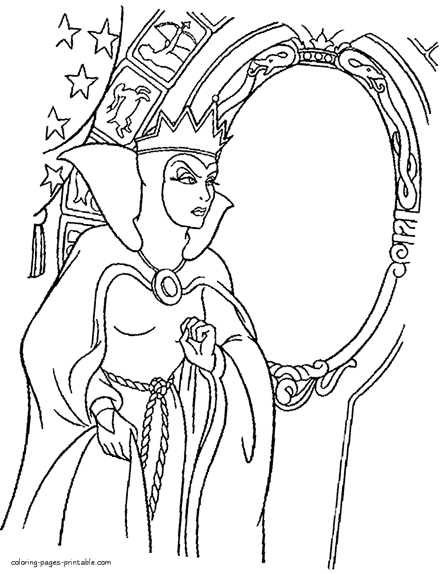 Evil Queen Coloring Pages Princess