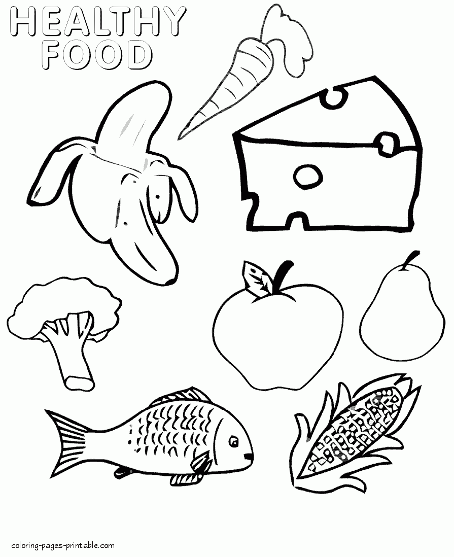 Free Food Coloring Pages For Children COLORING PAGES PRINTABLE COM