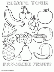 Healthy food coloring pages. Food groups