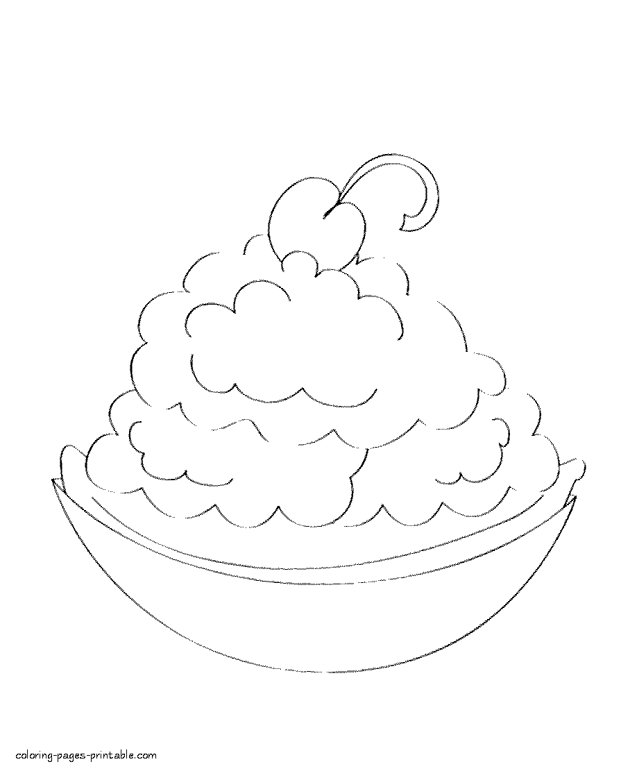 Ice cream coloring pages free and printable
