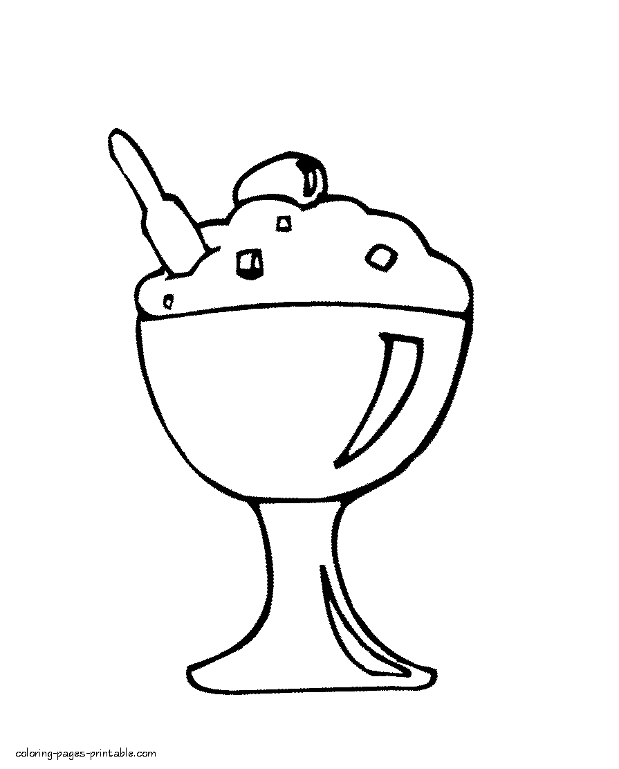 Coloring pages for ice cream to print