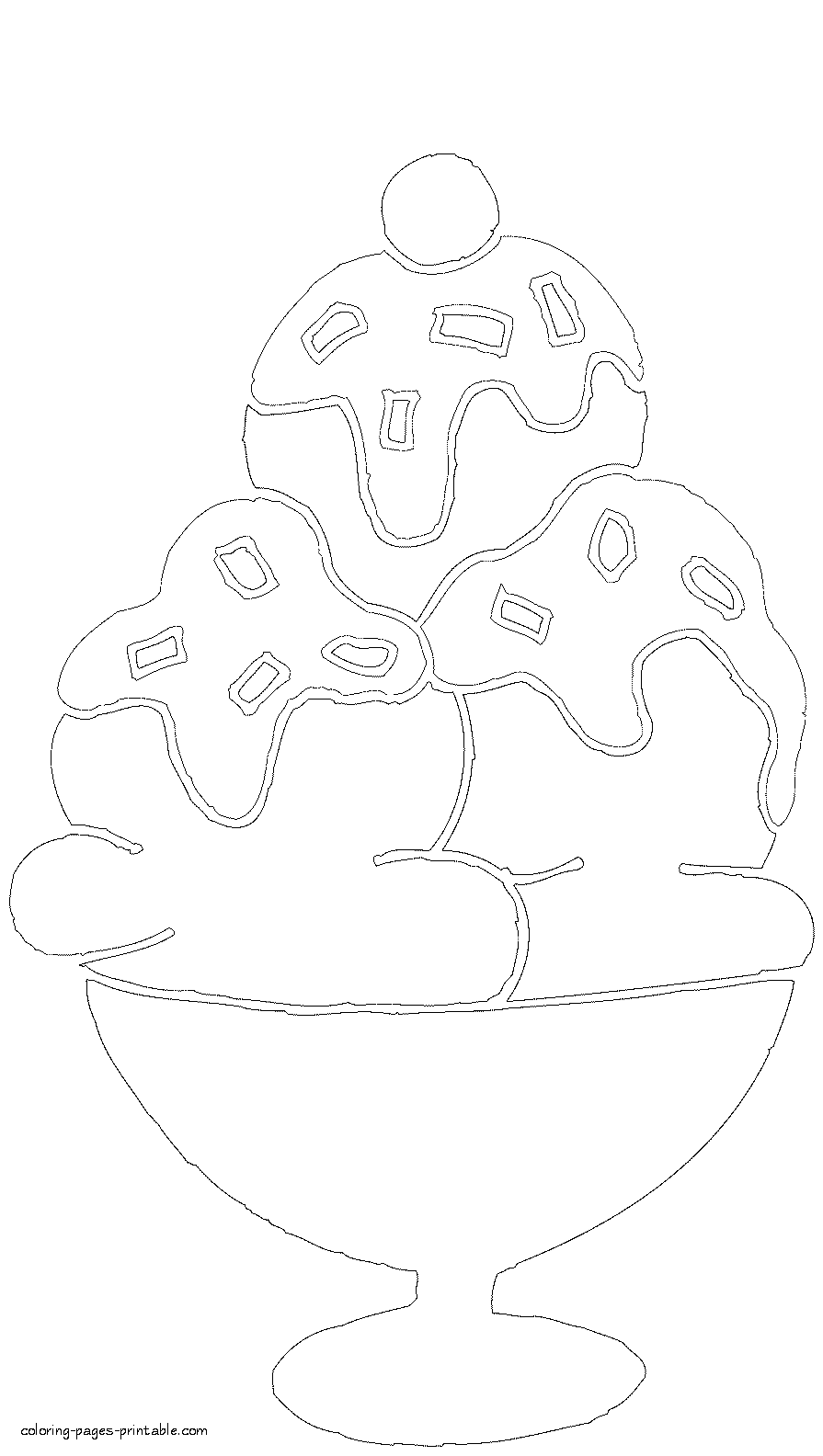 Printable ice cream coloring pages free
