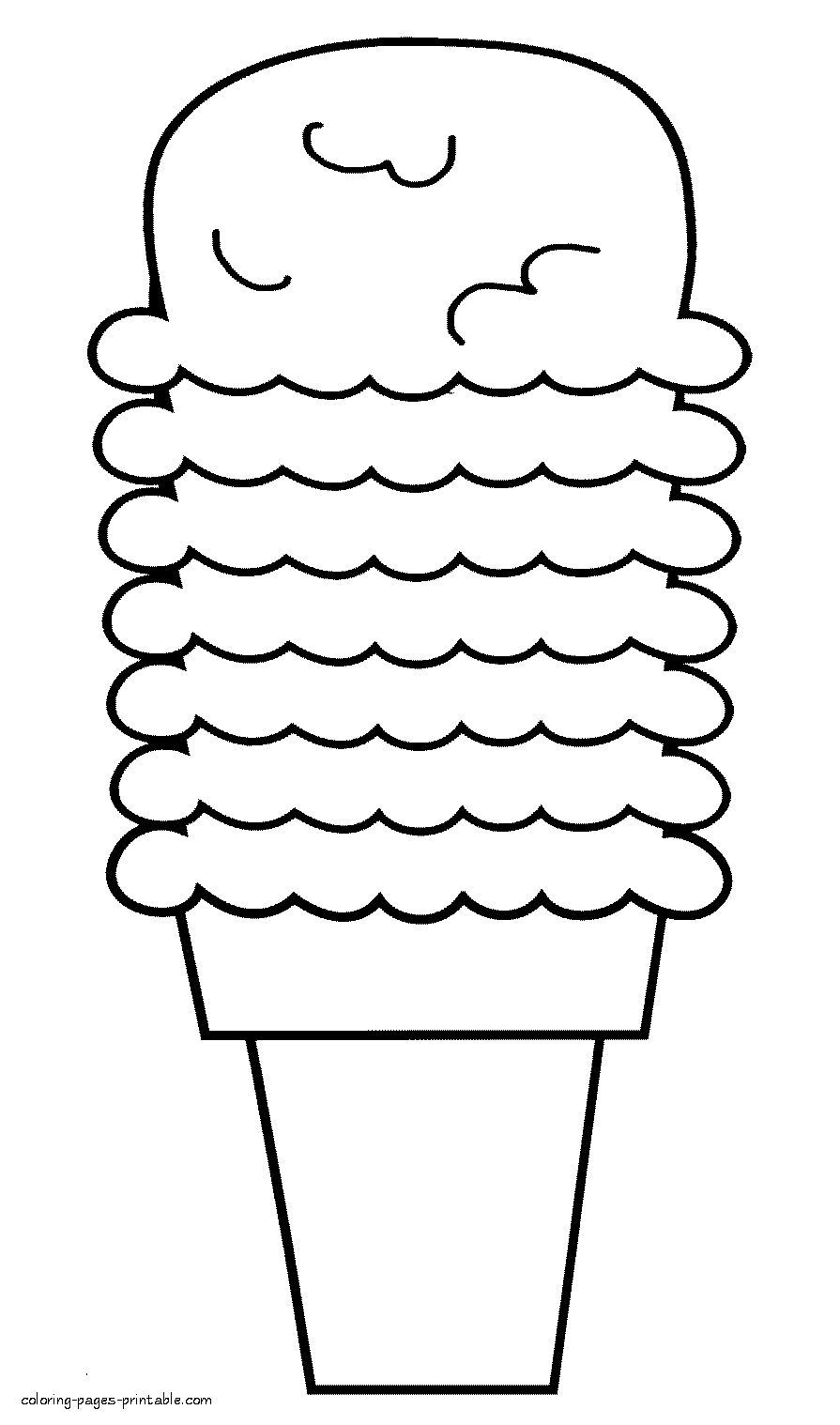 Colouring pages of ice cream for children