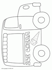 ice cream truck coloring pages printable - photo #16