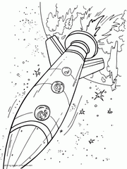 Space Coloring Pages Ship Rocket Pdf