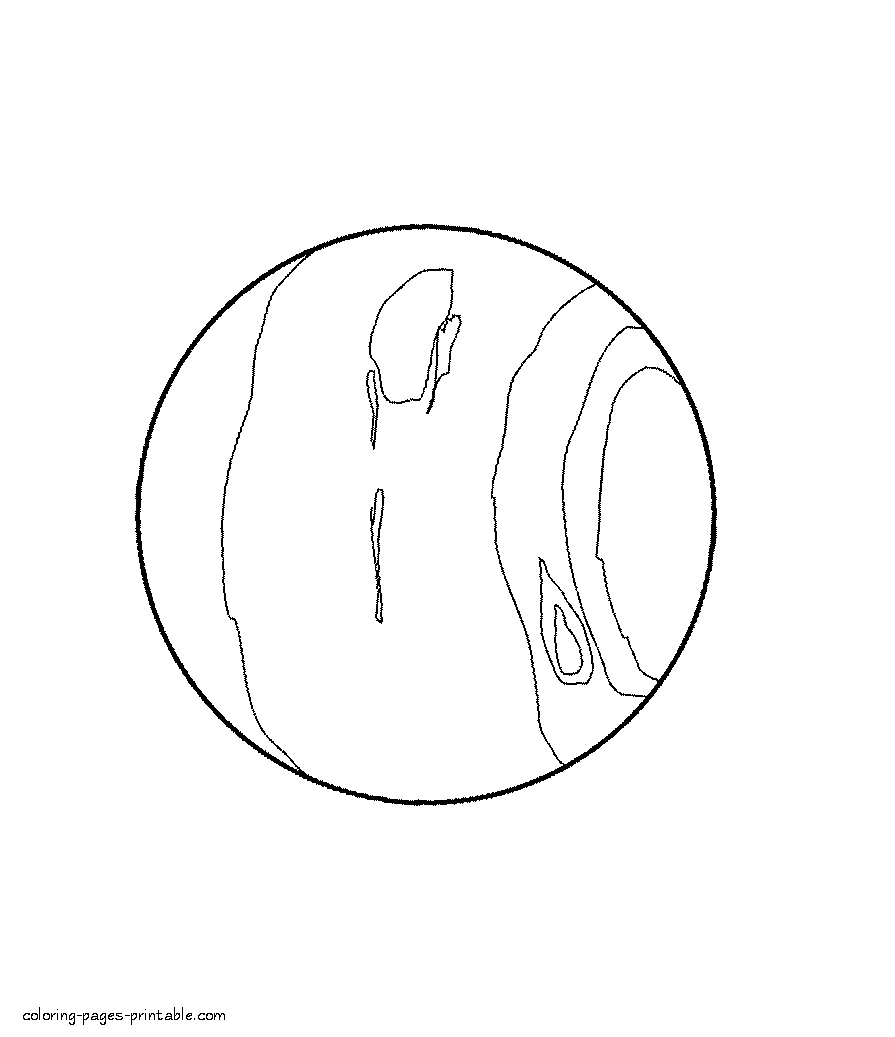 Solar system coloring pages for kids. Neptune