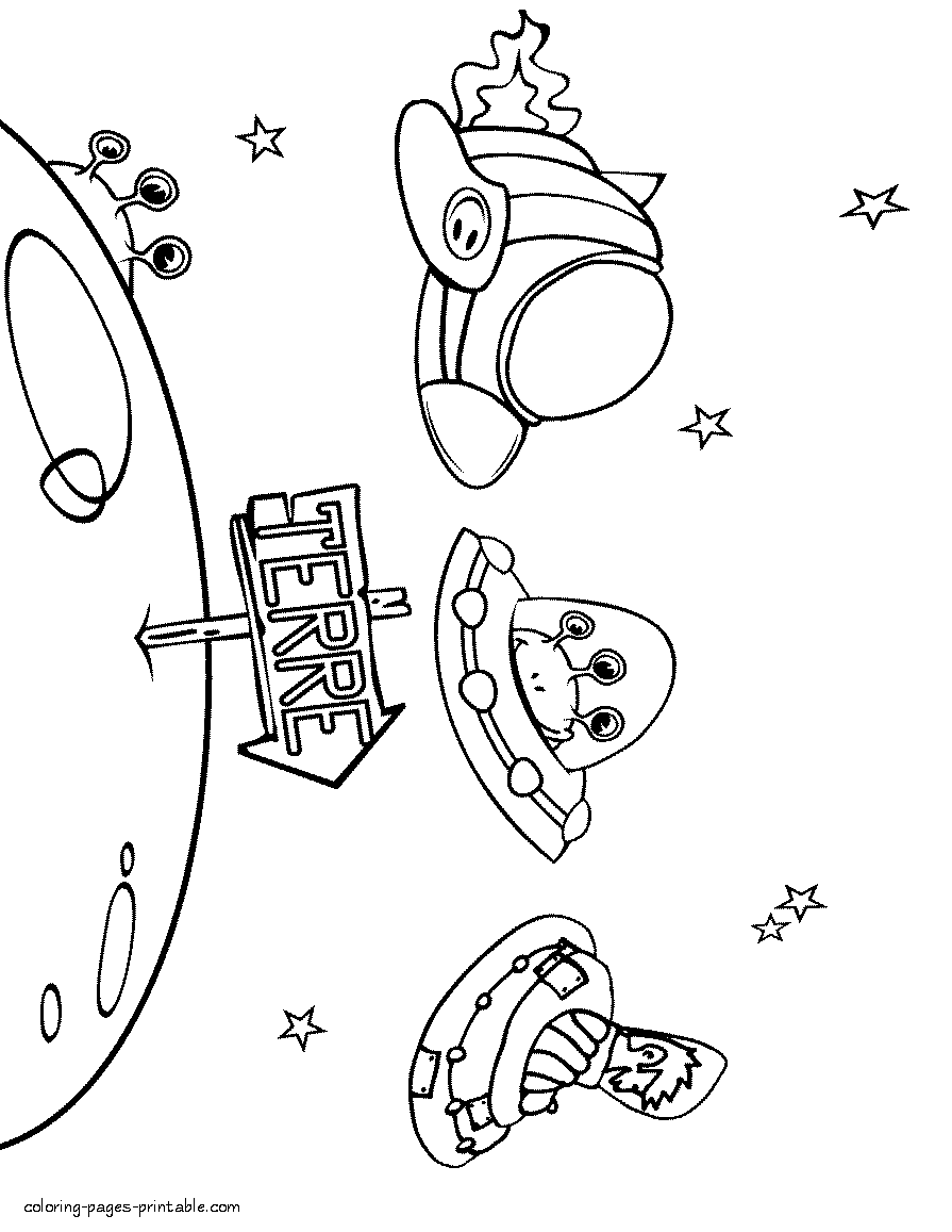Space coloring books. Print it free