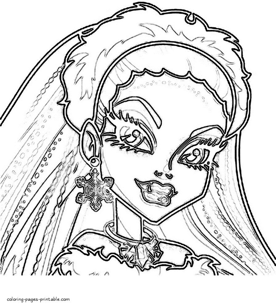 Coloring page of Abbey Bominable portrait