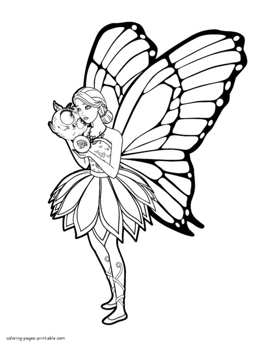 The Fairy Princess coloring pages for girls