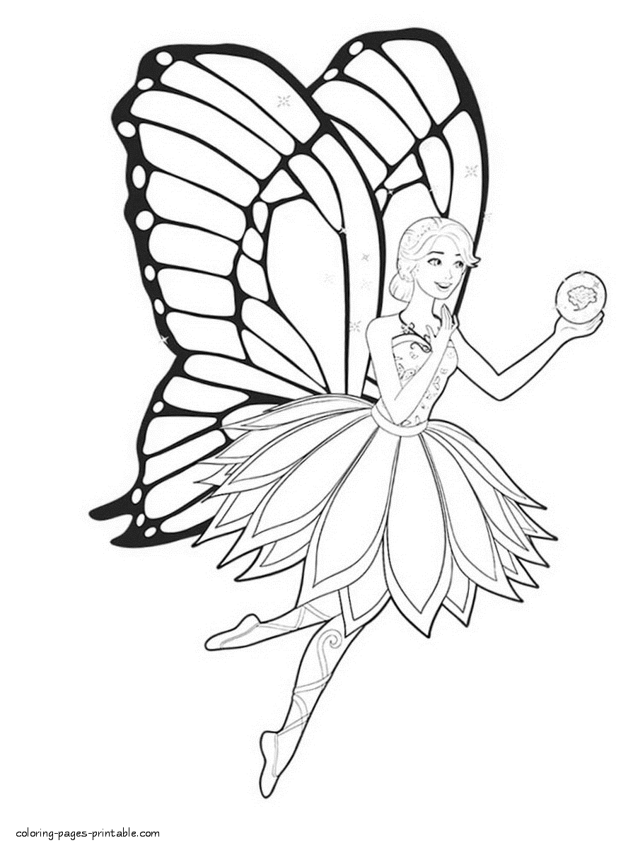 Fairy Princess Coloring Pages Print Fairies