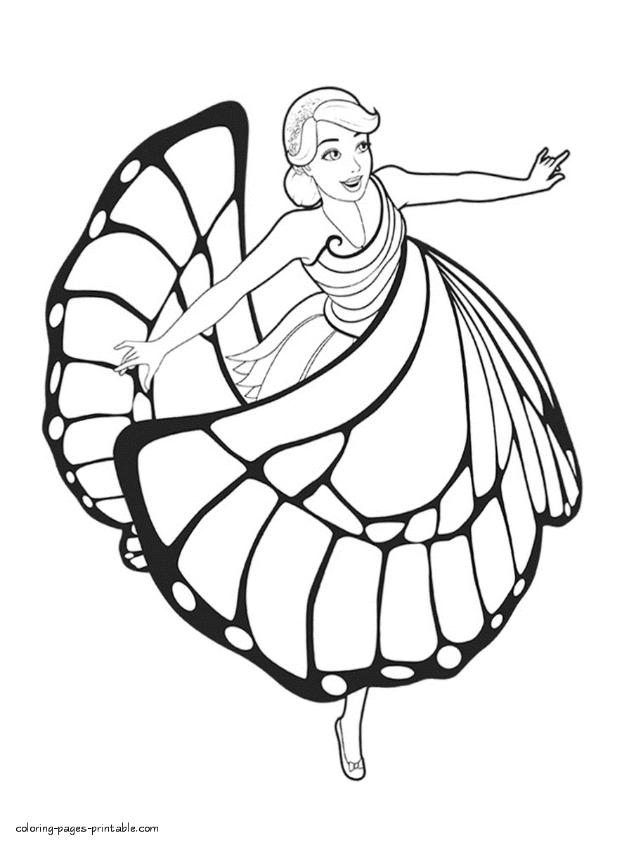 Fairy Princess coloring pages for a girl