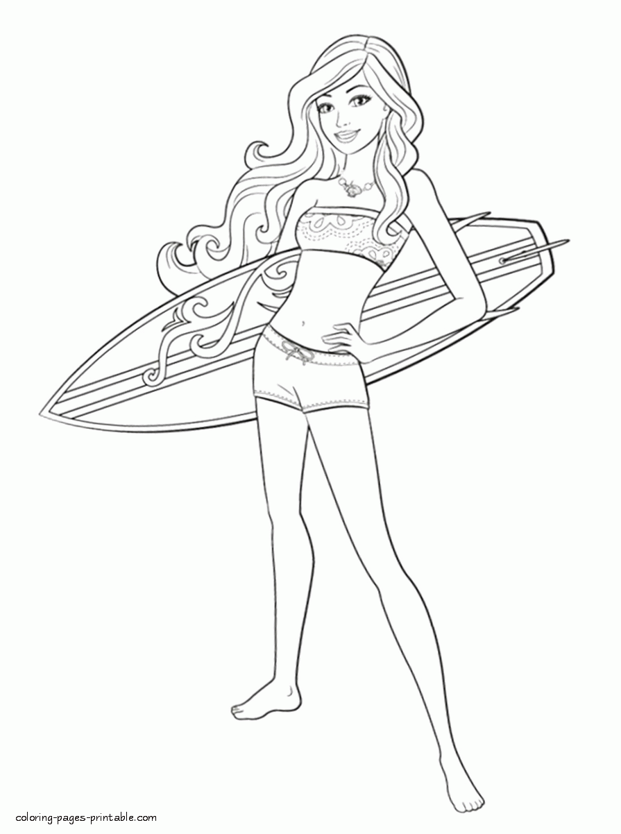Barbie in a Mermaid Tale coloring pages 1 || COLORING-PAGES-PRINTABLE.COM