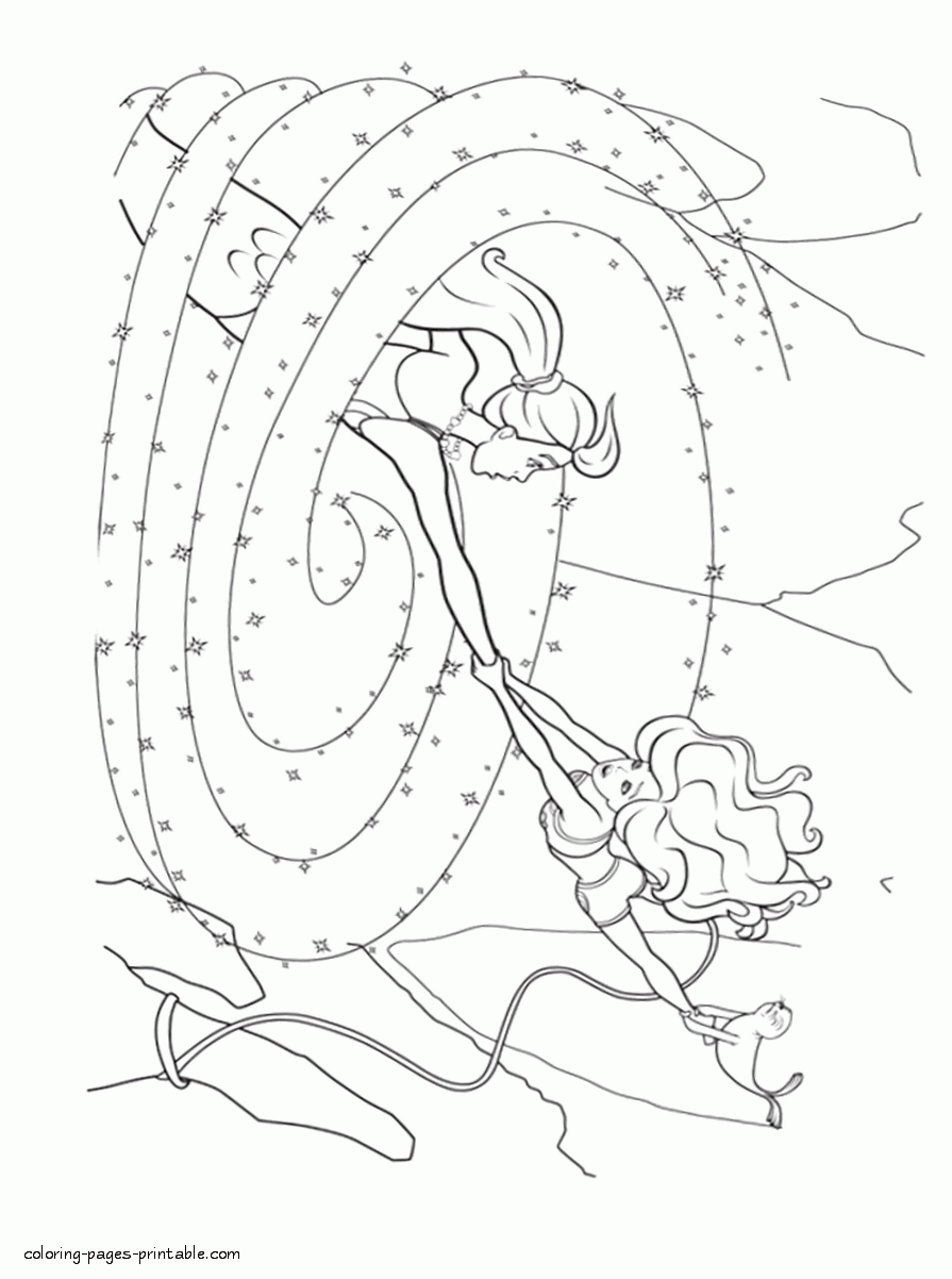 Barbie in a Mermaid Tale cute coloring pages