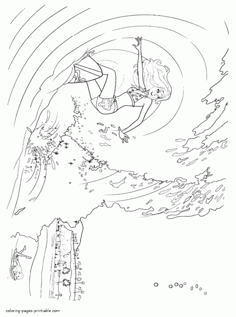 Barbie Mermaid Tale coloring page to print