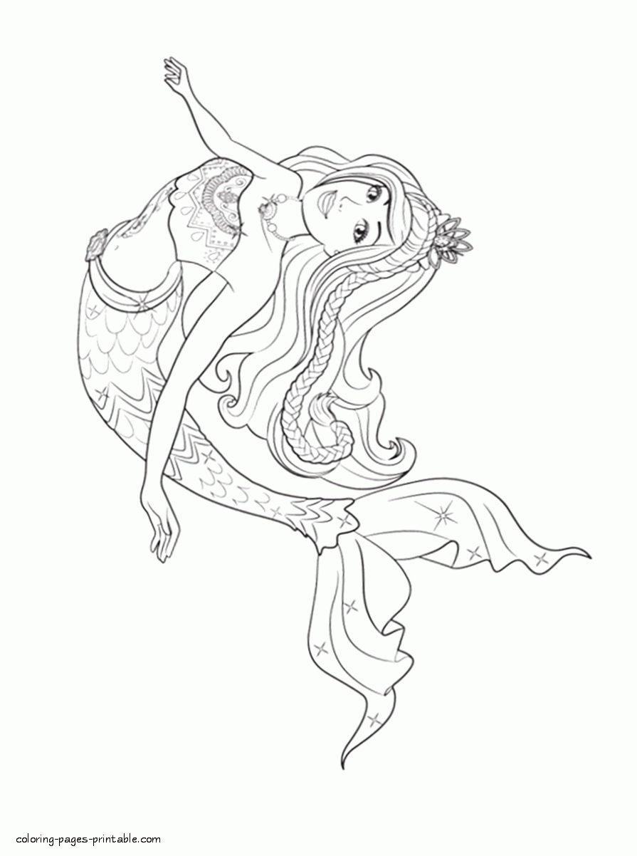 Barbie in a Mermaid Tale coloring pages to print 7 COLORINGPAGES