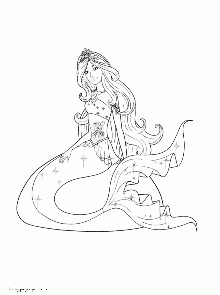 Barbie in a Mermaid Tale coloring pages that you can print