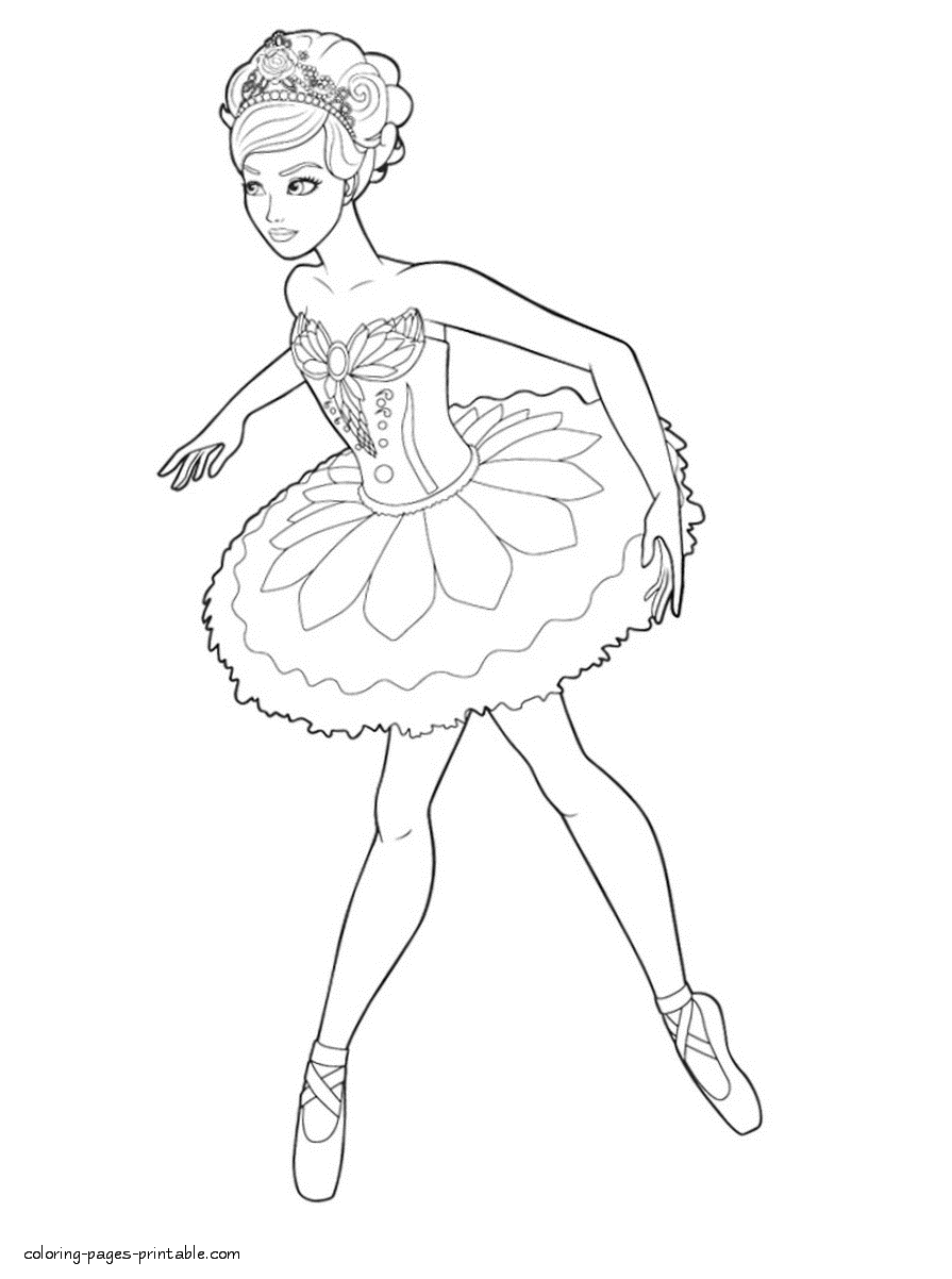 Barbie Pink Shoes Coloring Pages Girls Printable
