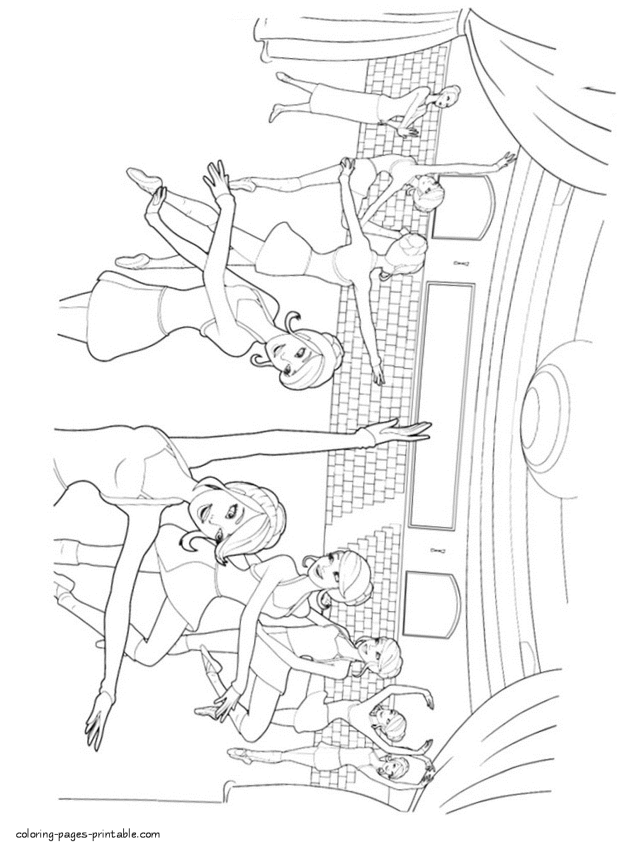 Barbie in The Pink Shoes coloring pages for kids