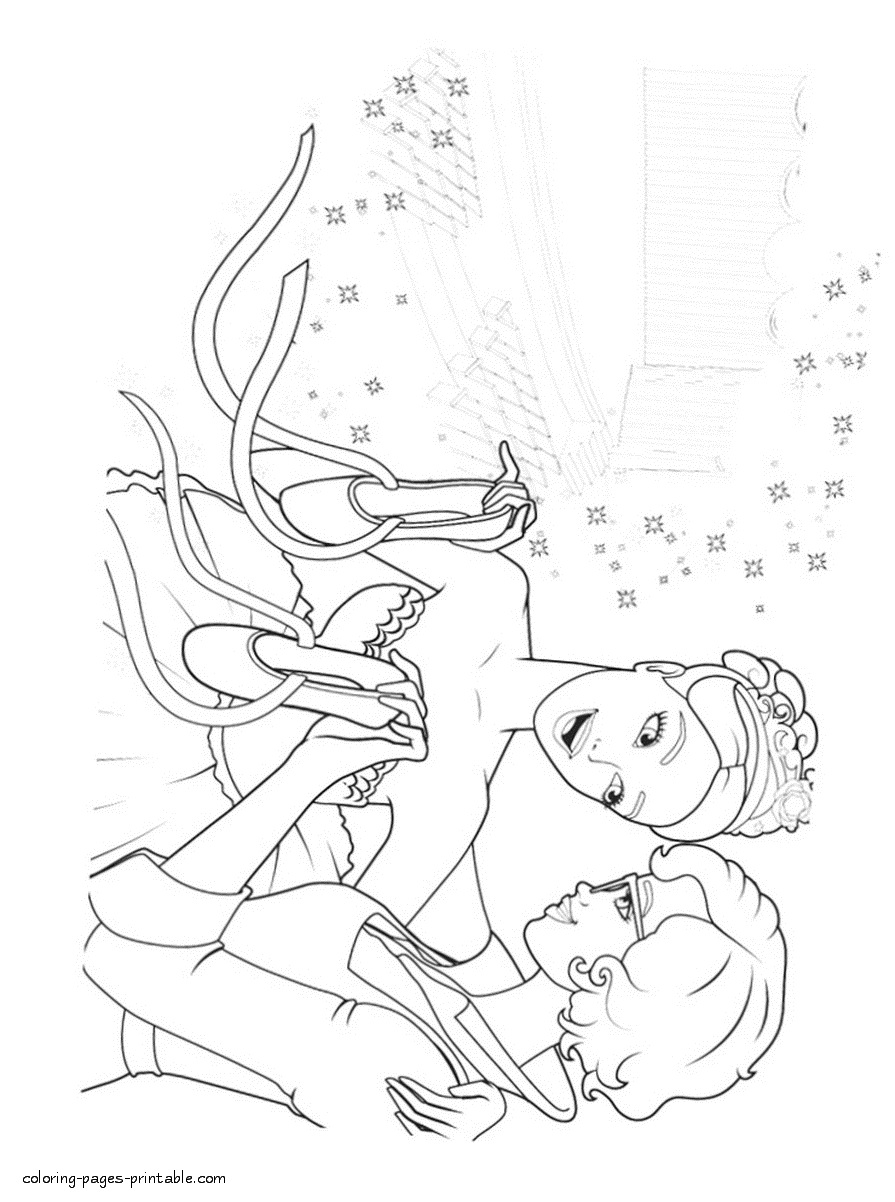 Barbie in The Pink Shoes free coloring pages