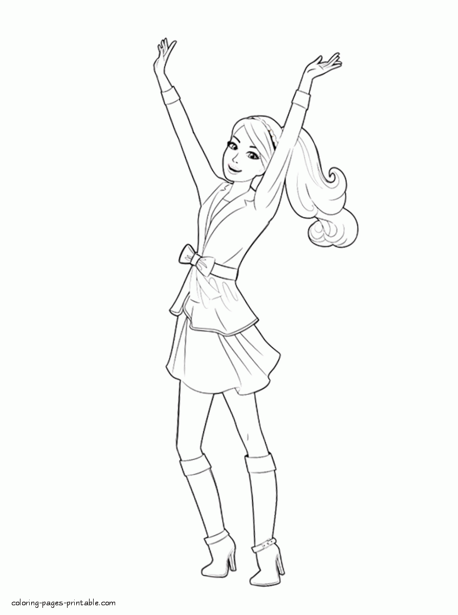 Barbie in A Pony Tale coloring pages printable