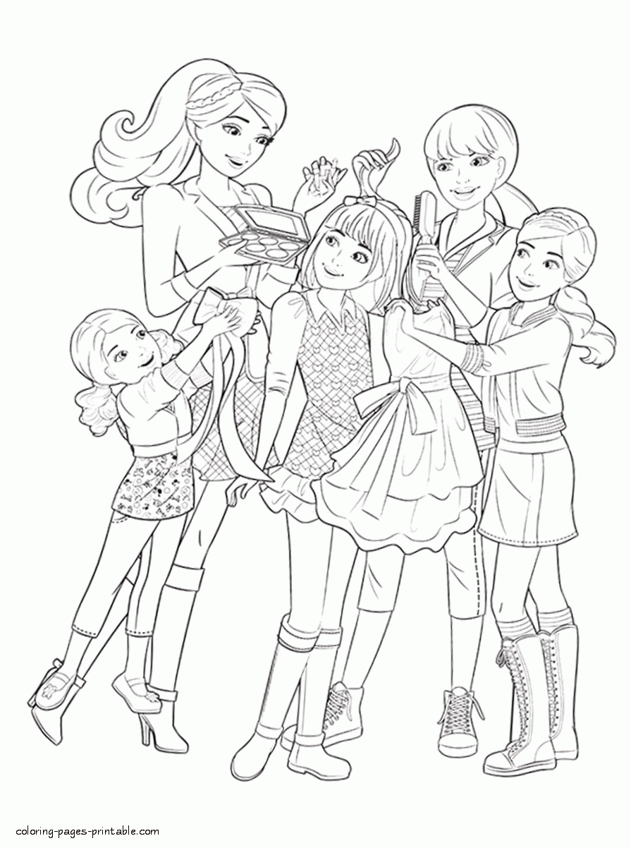 Barbie Pony Tale colouring page
