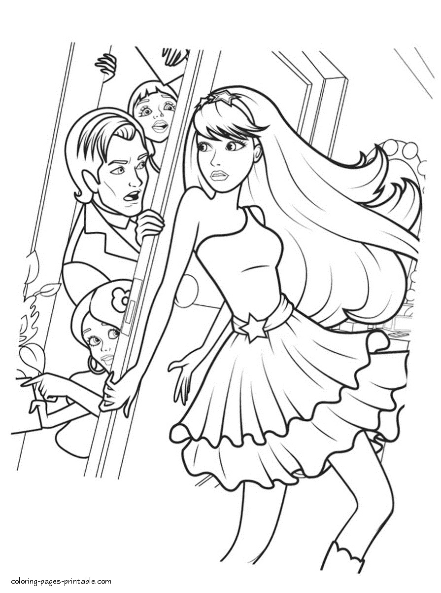 Coloring pages Barbie and Popstar that you can print