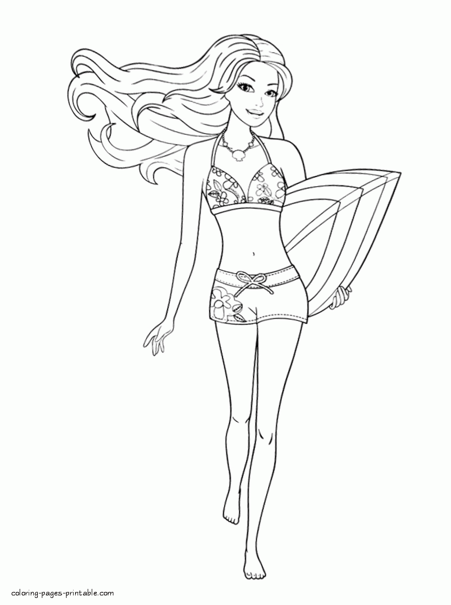 Barbie coloring pages in Mermaid Tale to print for free