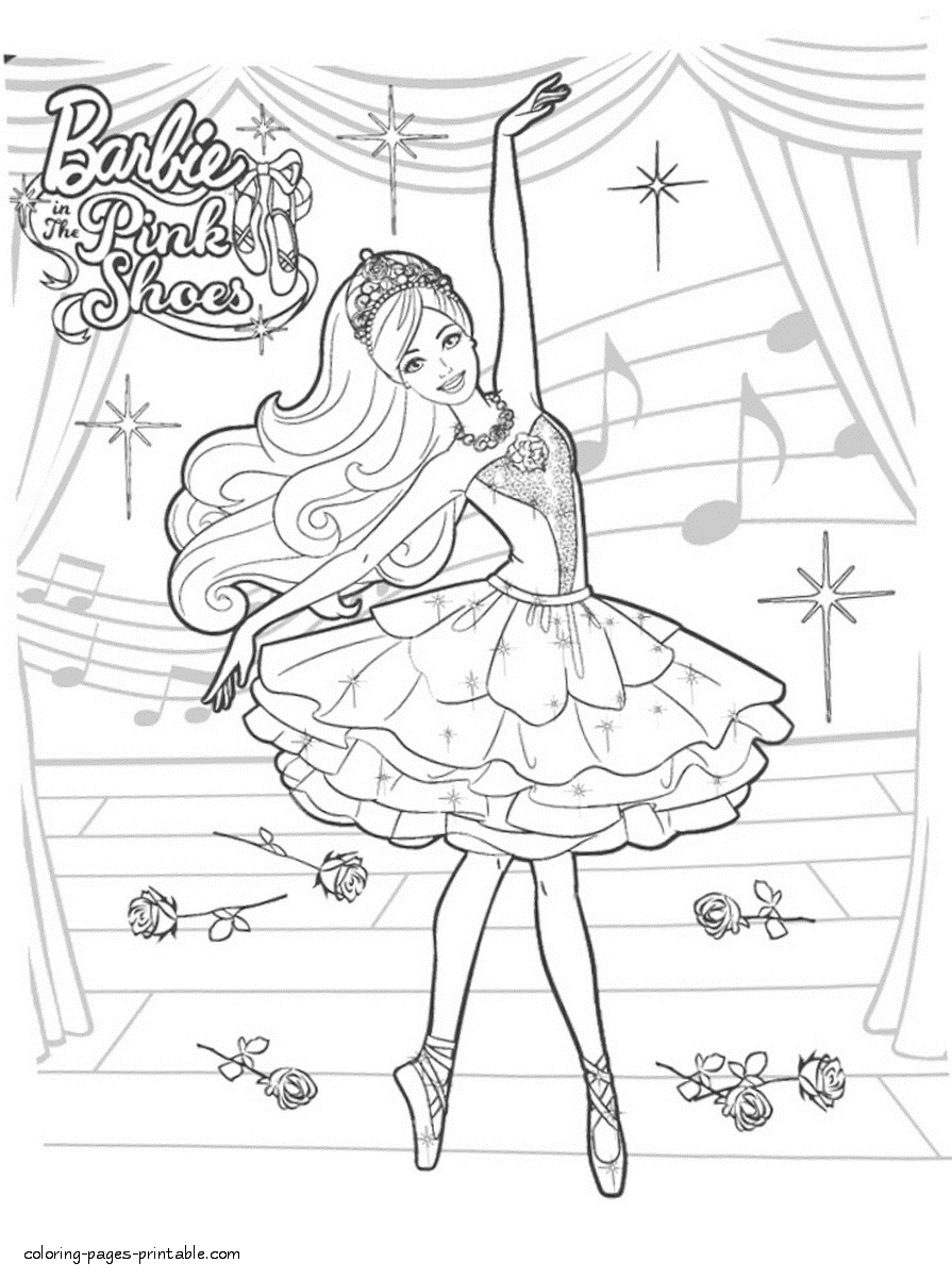 Barbie coloring pages free printable. Activities for girls