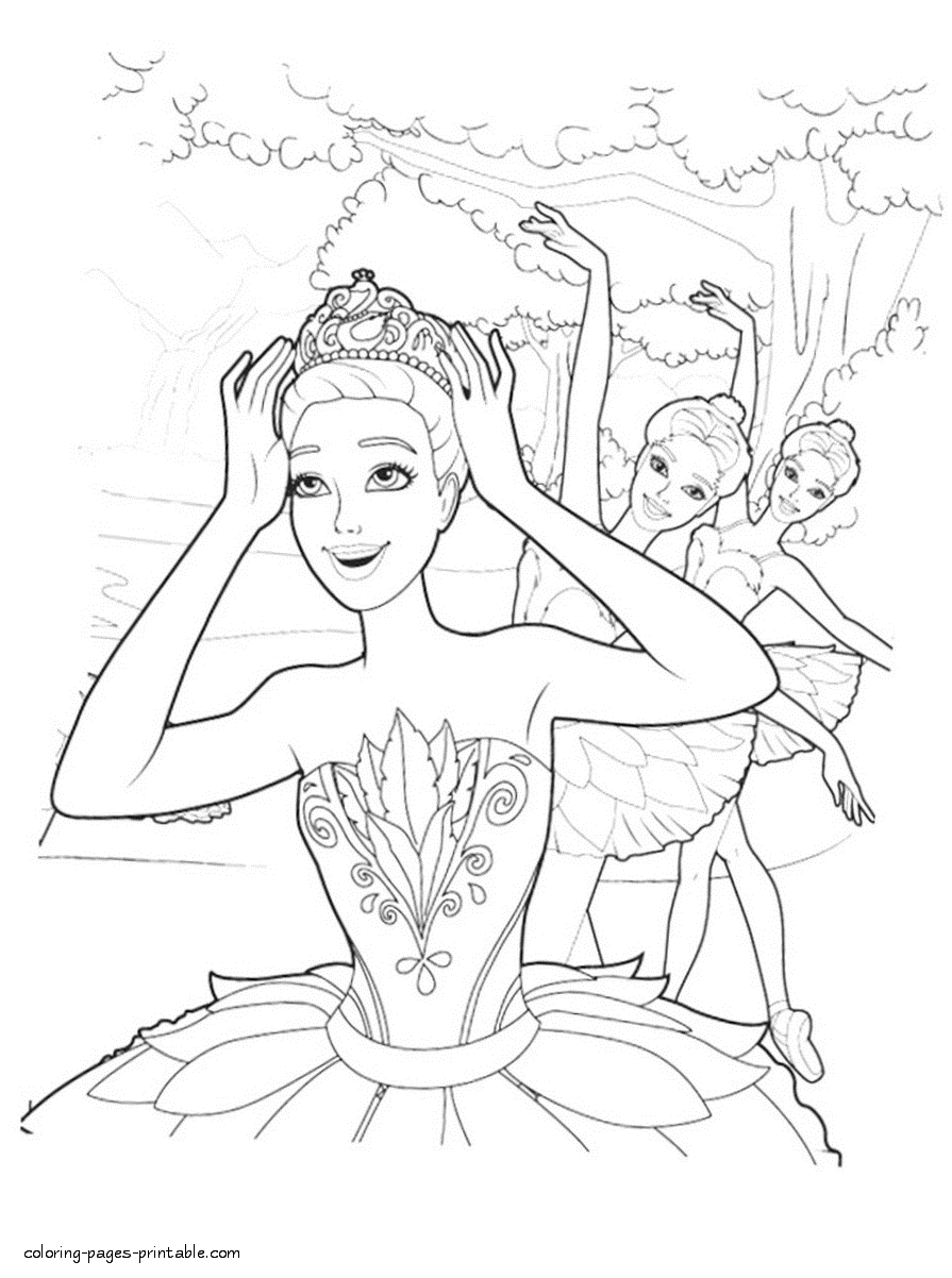 Barbie colouring pages to print out