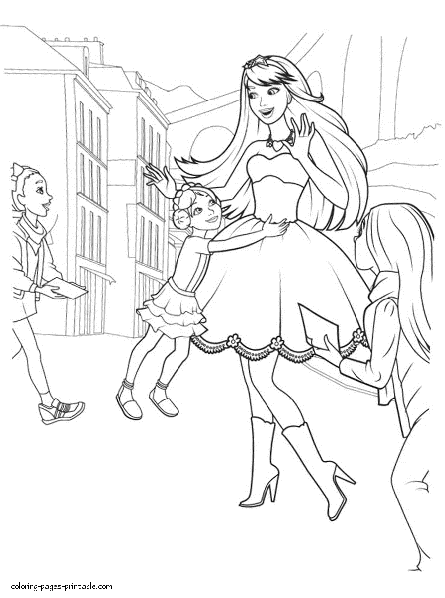 Barbie coloring pages print for free