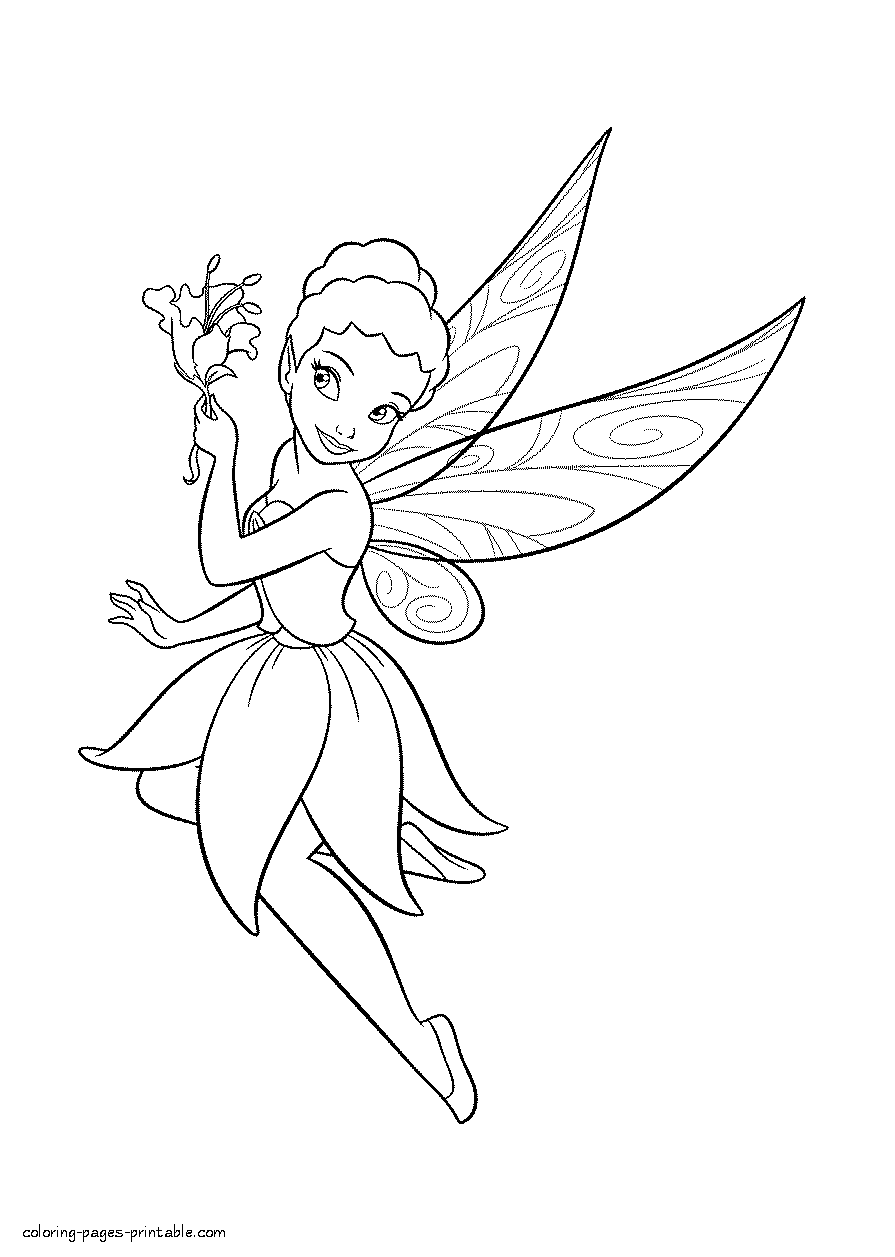 Disney fairies kids coloring pages