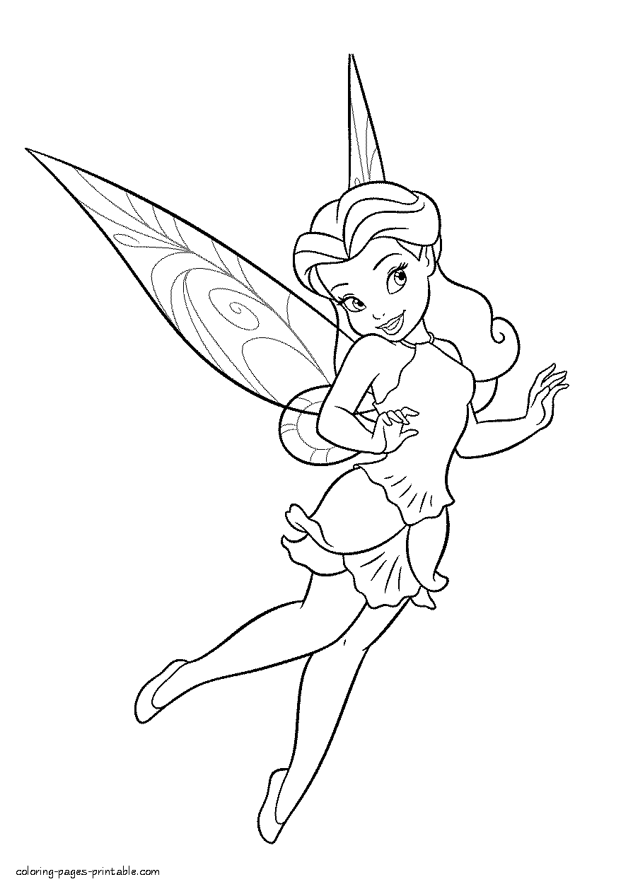 Detailed fairy coloring pages for free