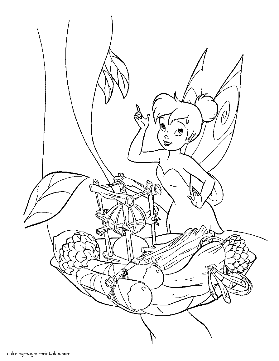 Tinkerbell fairy coloring pages to print