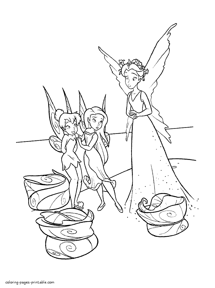 Fairy princess coloring page for girls