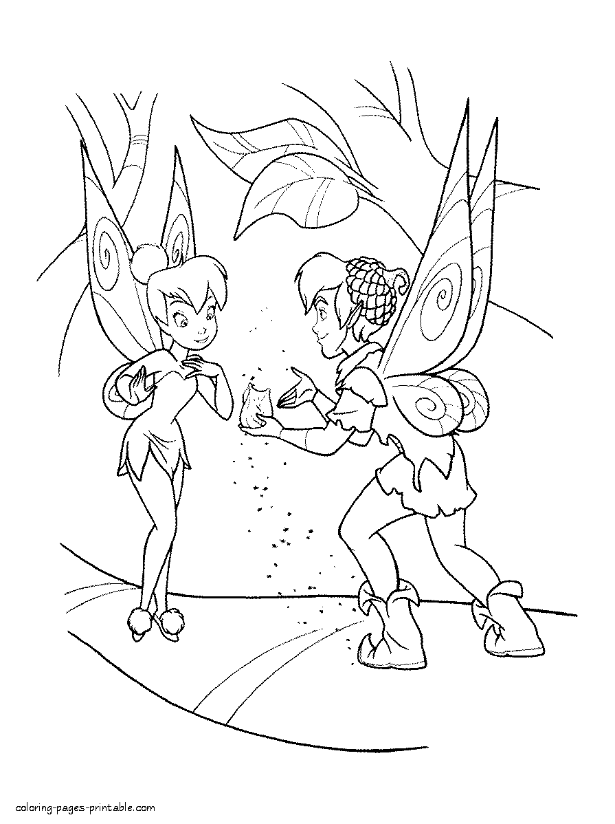 Coloring pages of Tinkerbell fairy