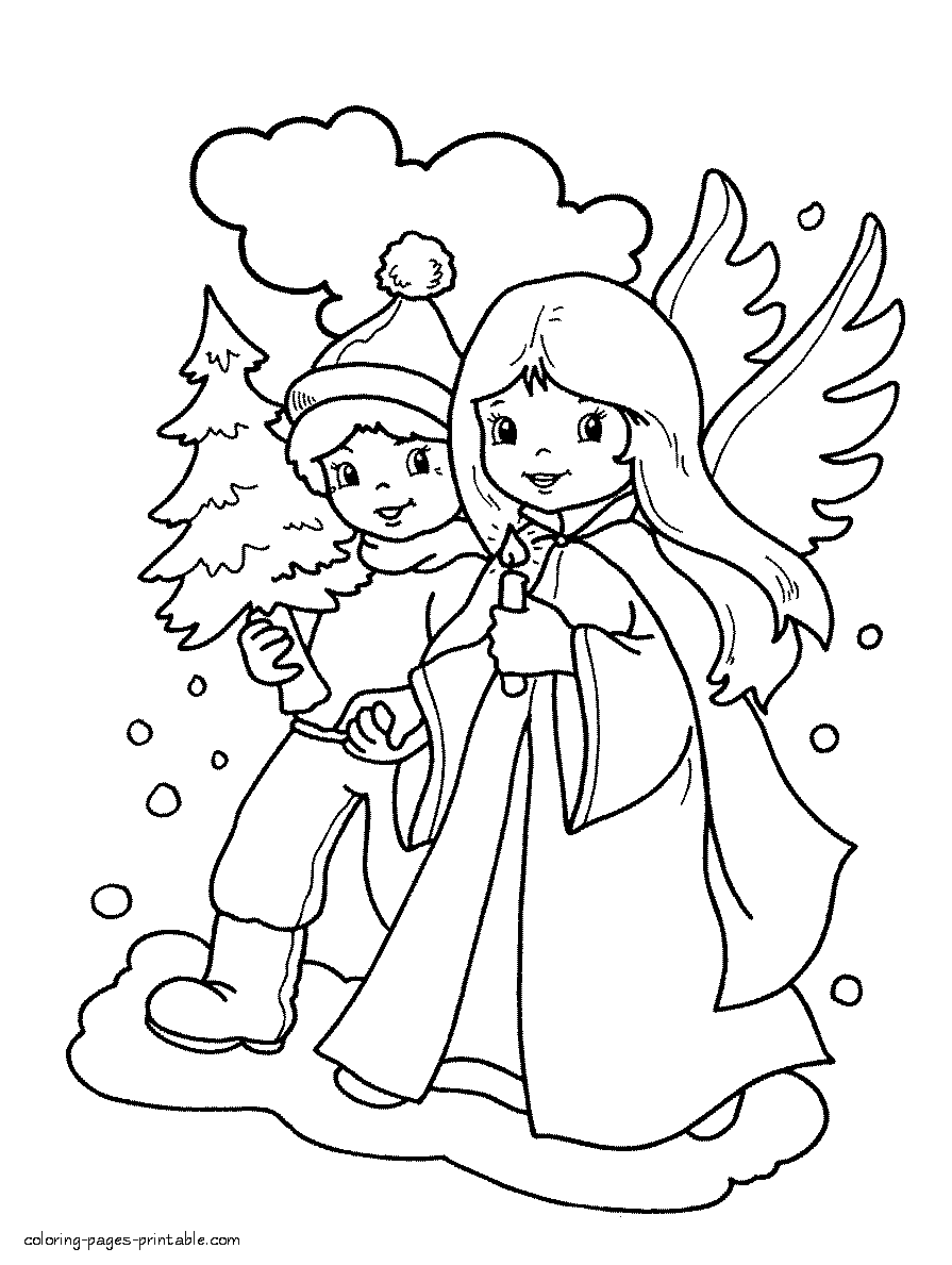 Coloring pages for children. Christmas