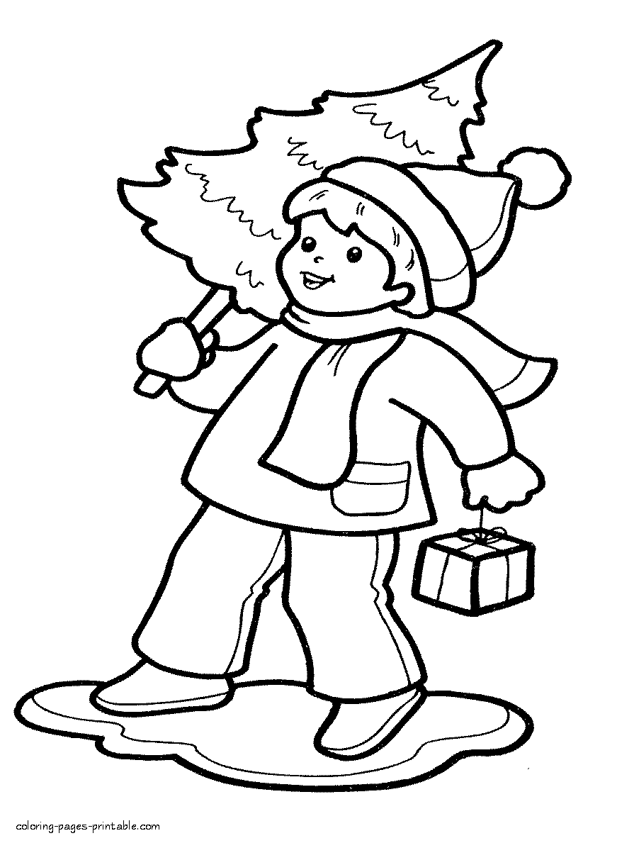Holiday coloring pages. Christmas