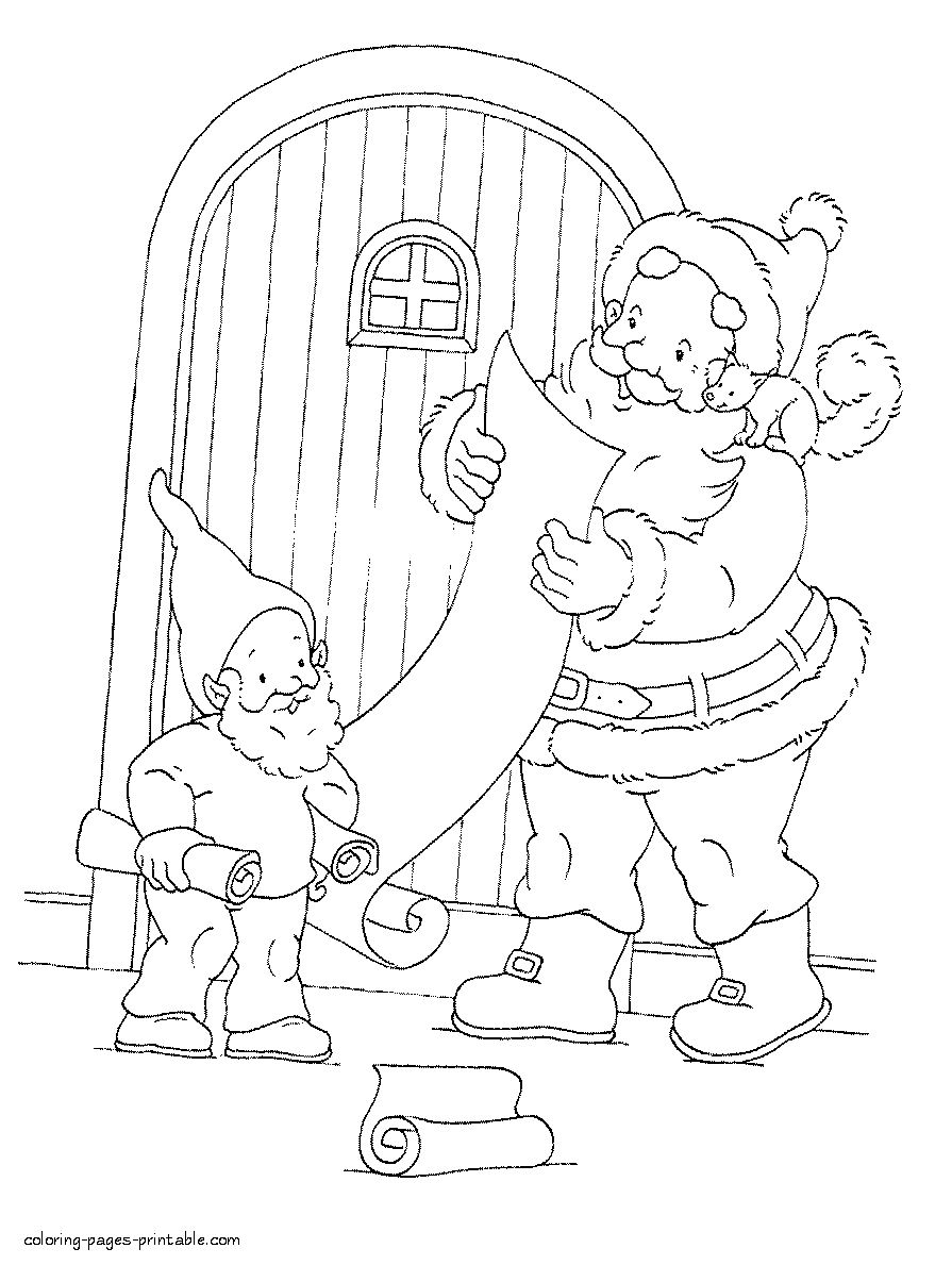 Cute Christmas coloring pages for print out