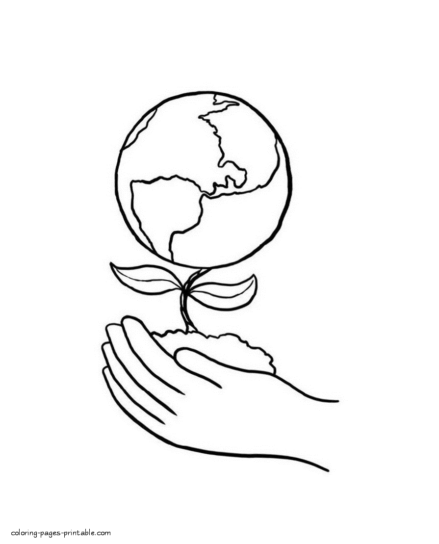 Earth Day colouring pages