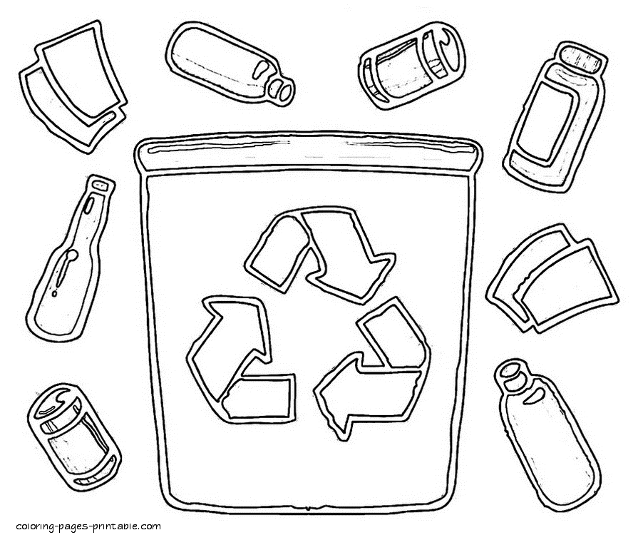 Recycle coloring sheets for Earth Day