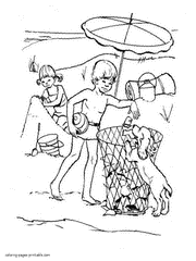 Earth Day Coloring Pages Recycling Beach Clean Page