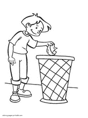 garbage man coloring pages for kids - photo #40